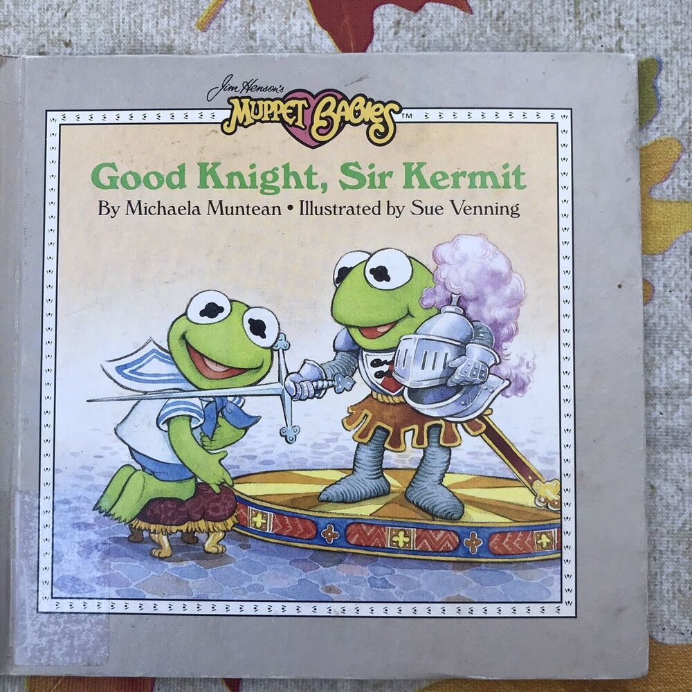 Good Knight Sir Kermit Muppet Babies 1987 Vintage HARDCOVER‎ Book Weekly Reader